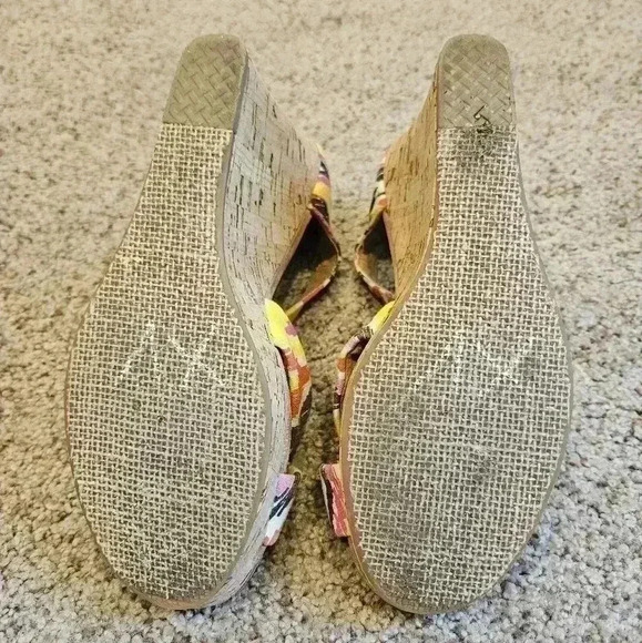 TOMS Multi-Color Espadrille Cork Wedge Sandal Women’s Ankle Strap Shoe, Size 7.5 - Picture 10 of 10